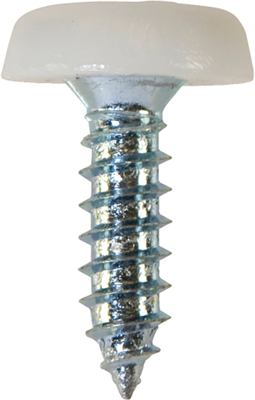 NP16 Number Plate Fasteners | NP16 | Pack of 100 | Colour White | Size 4.8 x 18 mm - Image 1
