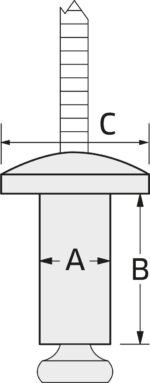 Black Rivets - Large Flange | PRB23 - Image 2